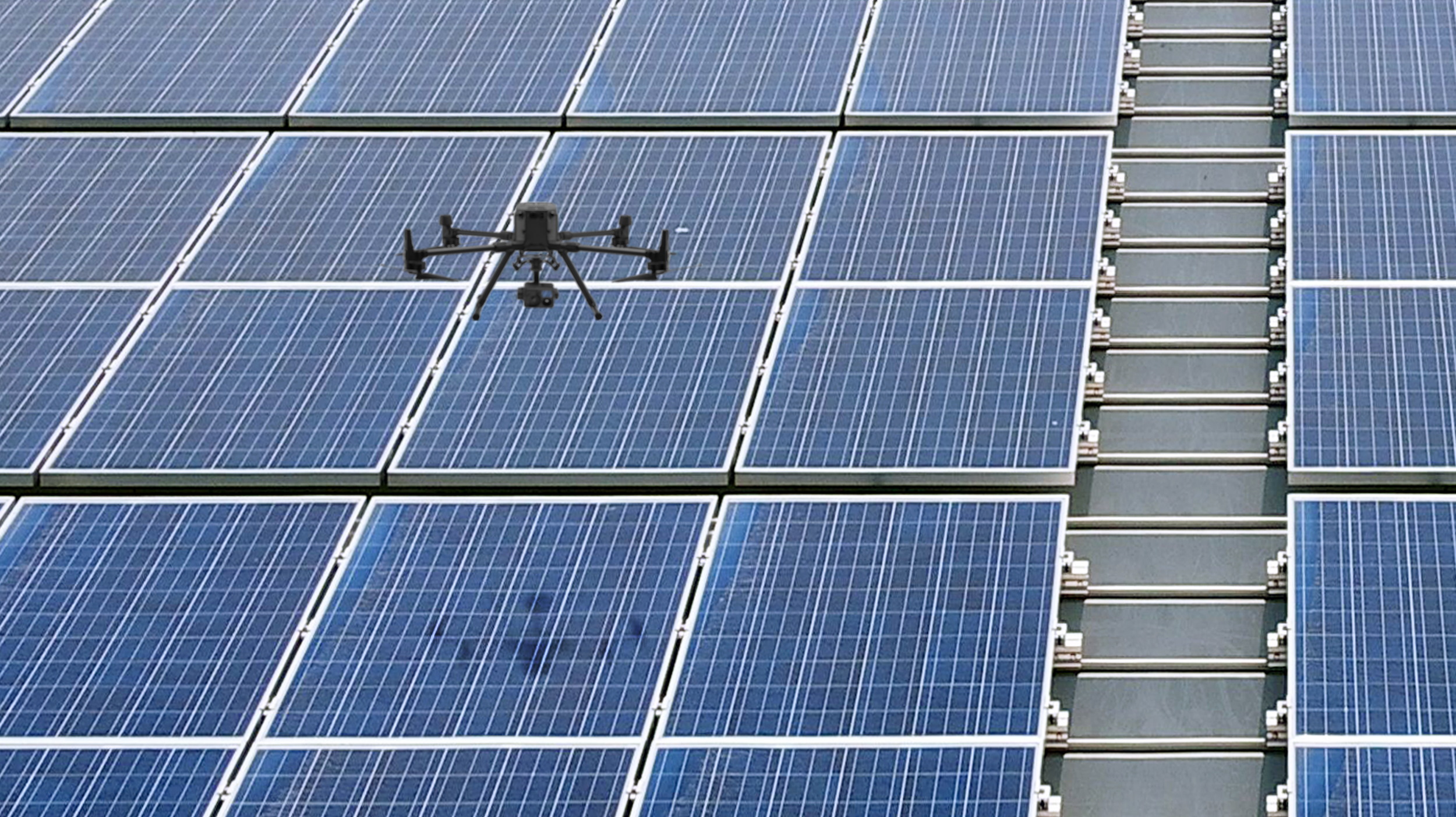 友達以無人機搭配IR Sensor熱顯像技術進行全方面模組健檢，有效降低人力成本並提升發電量